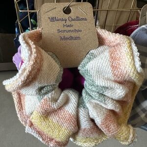 Whimsy Creations Pastel Striped Hair Scrunchie medium